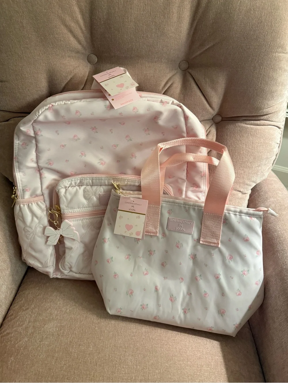 🎀LoveShackFancy Target backpack and lunch tote bag set NEW🎀